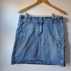 Roots Midi Cargo Denim Skirt